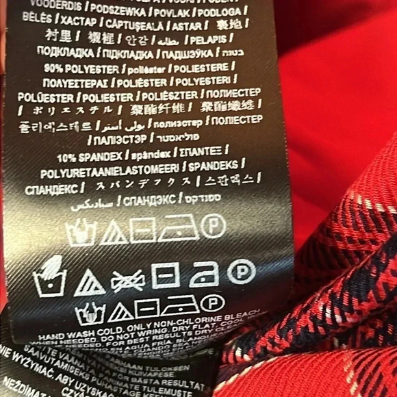 Guess Womens Kingsroad plaid red LS‎ Dacey Romper Summer vneck Y2K streetwear - Picture 8 of 9